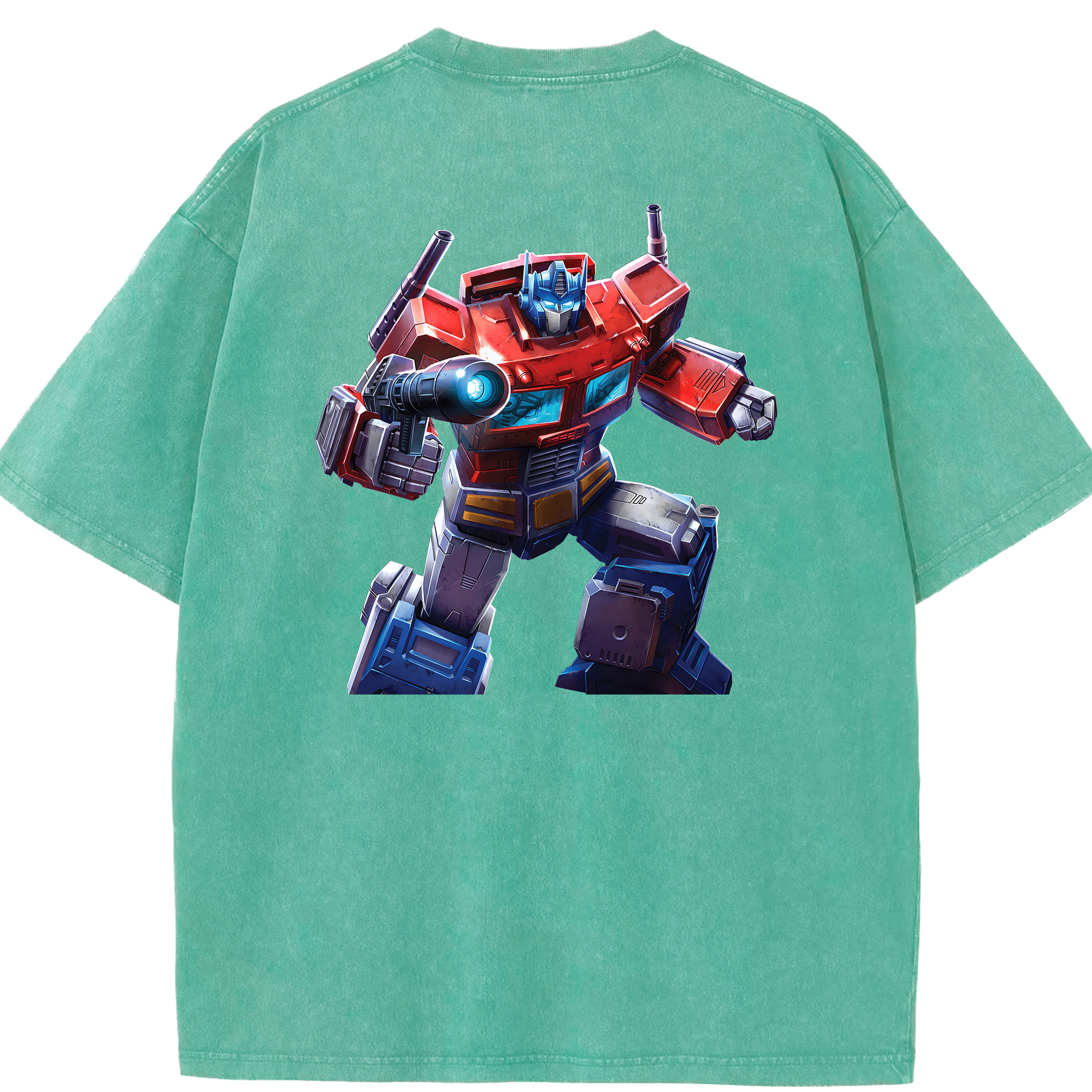 （画像用） Transformers トランスフォーマー 綿100% ヴィンテージ風 半袖Tシャツ（背面プリント）